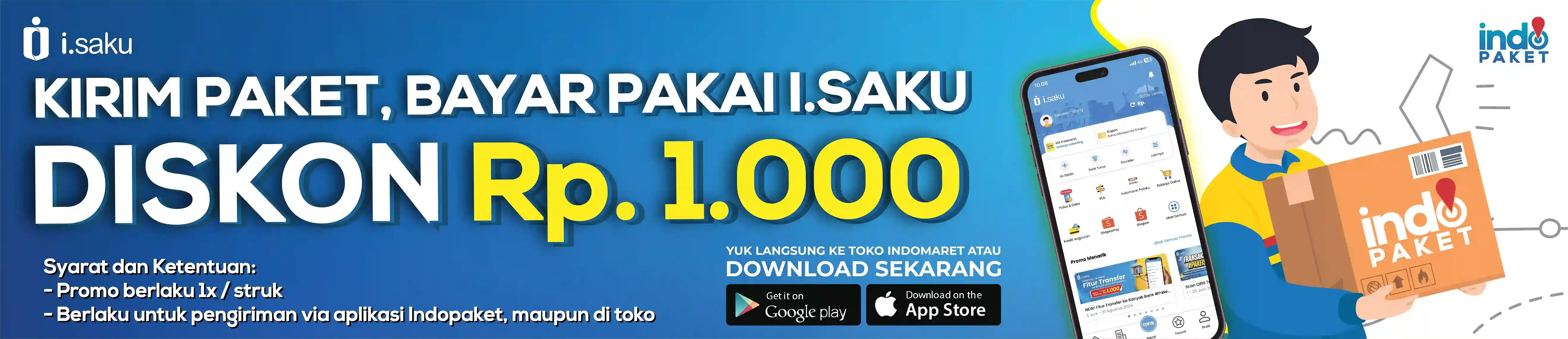 BAYAR PAKAI I.SAKU DISKON RP1.000